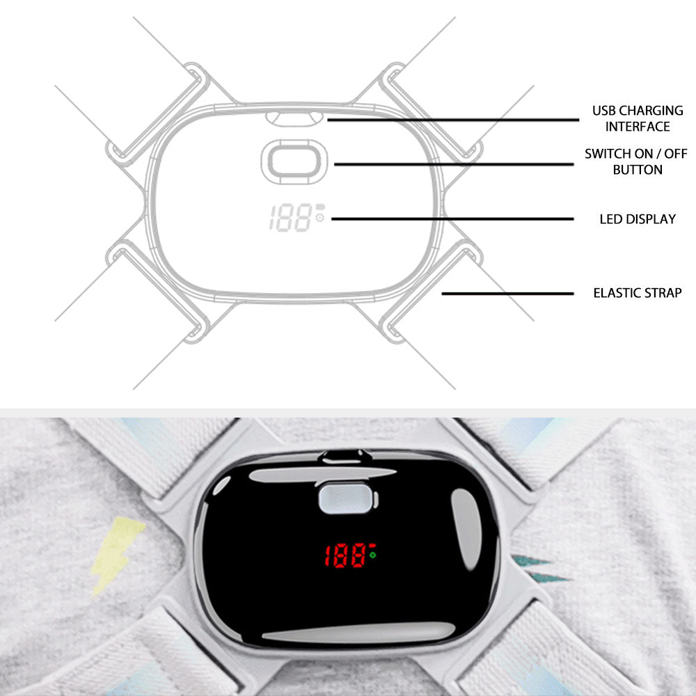 Posture Corrector with LCD Display — Smart Back Brace